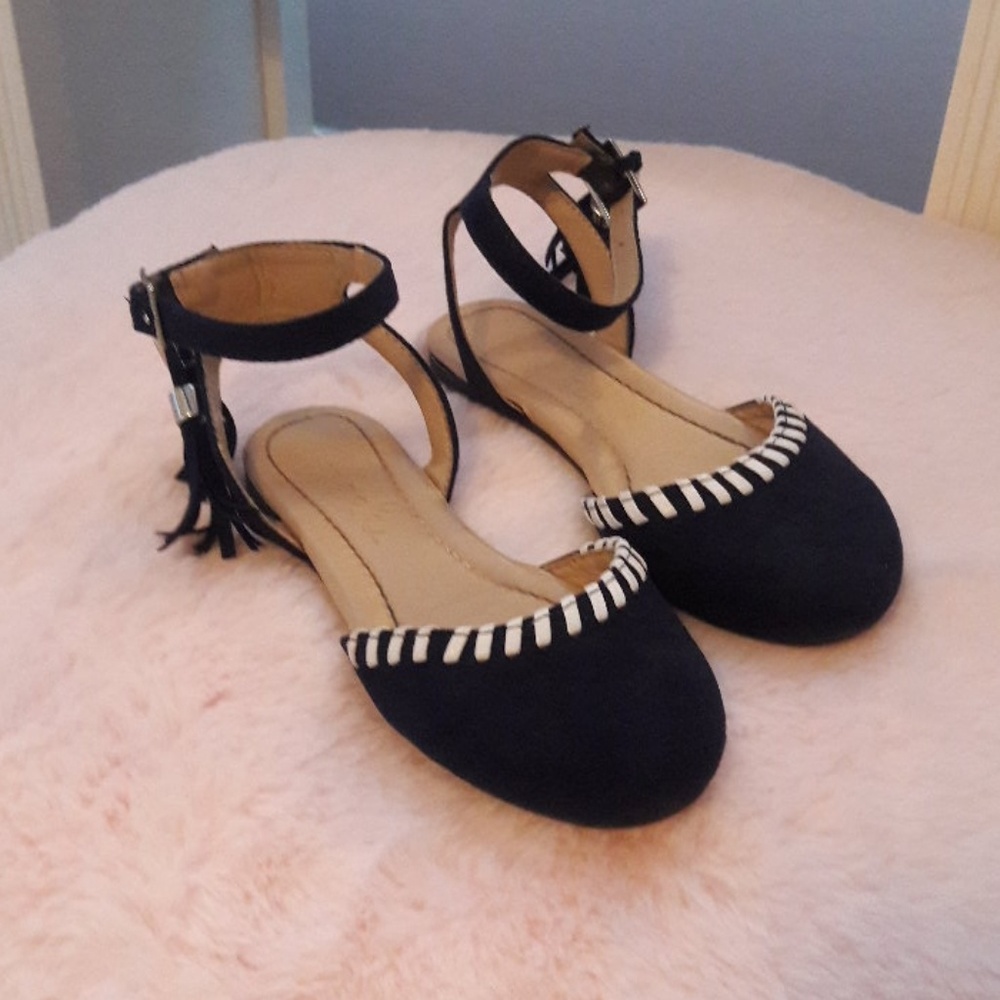 Peek kids navy blue suede sandals